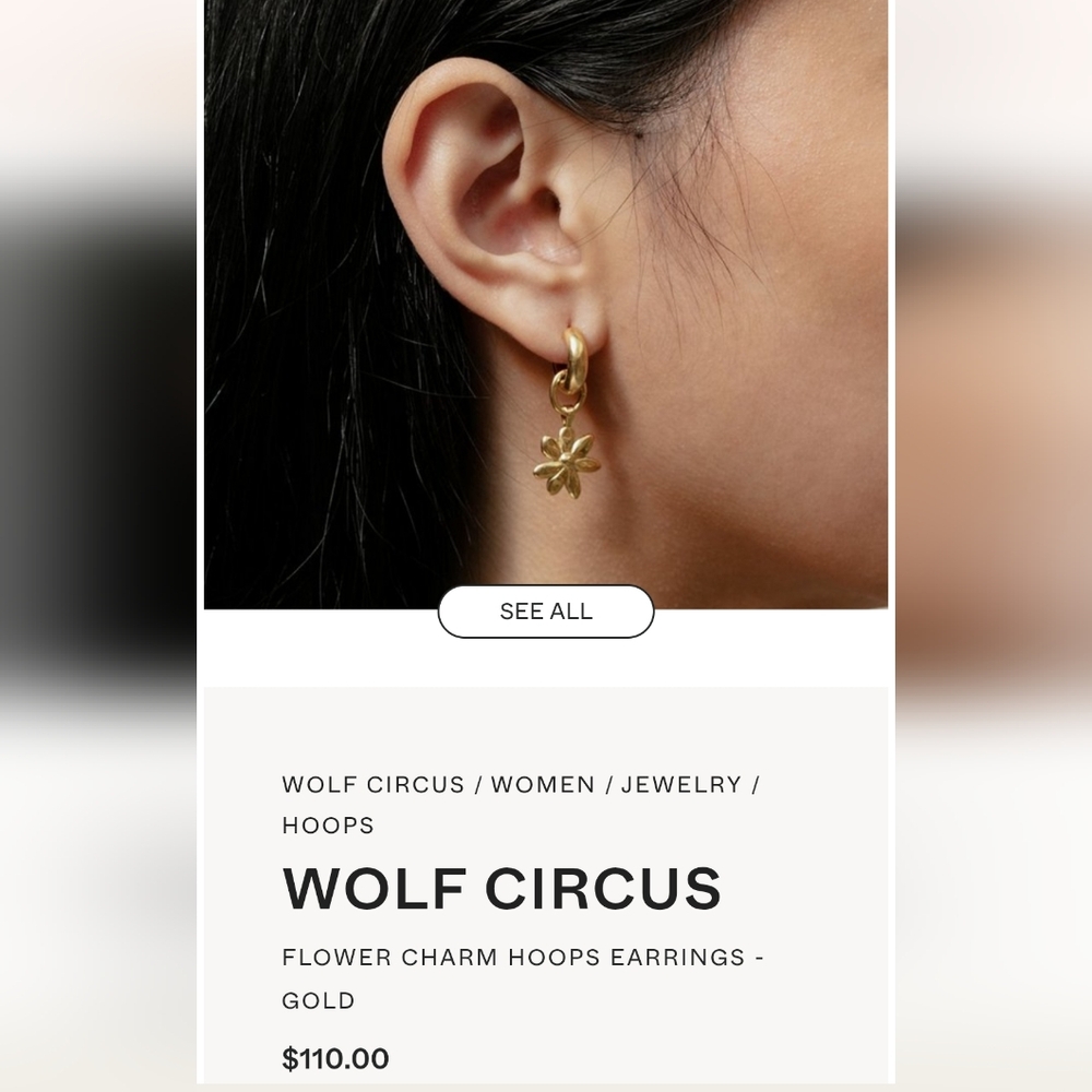 Elegant Gold Flower Hoop Earrings
